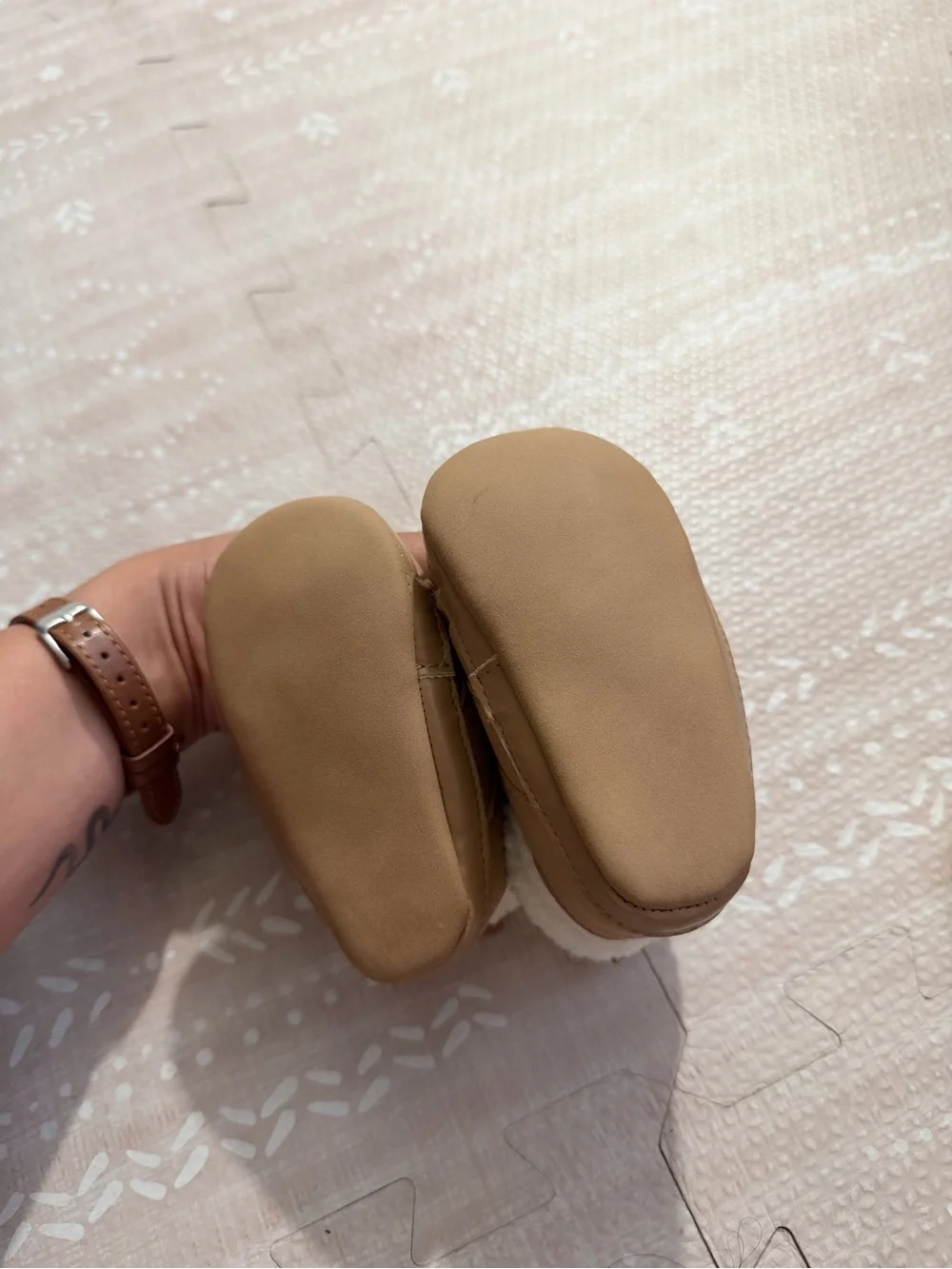 Baby Tan Faux-Shearling Winter Booties - baby